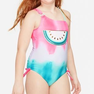 WATERMELON TIE DYE COLOR CHANGING ONE SHOULDER